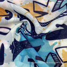 75D 100% Polyester Letter Printing Chiffon Fabric